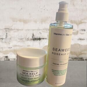 Seaweed Rosehip Oil Gel Facial Cleanser and SEA Kelp Mask NEW